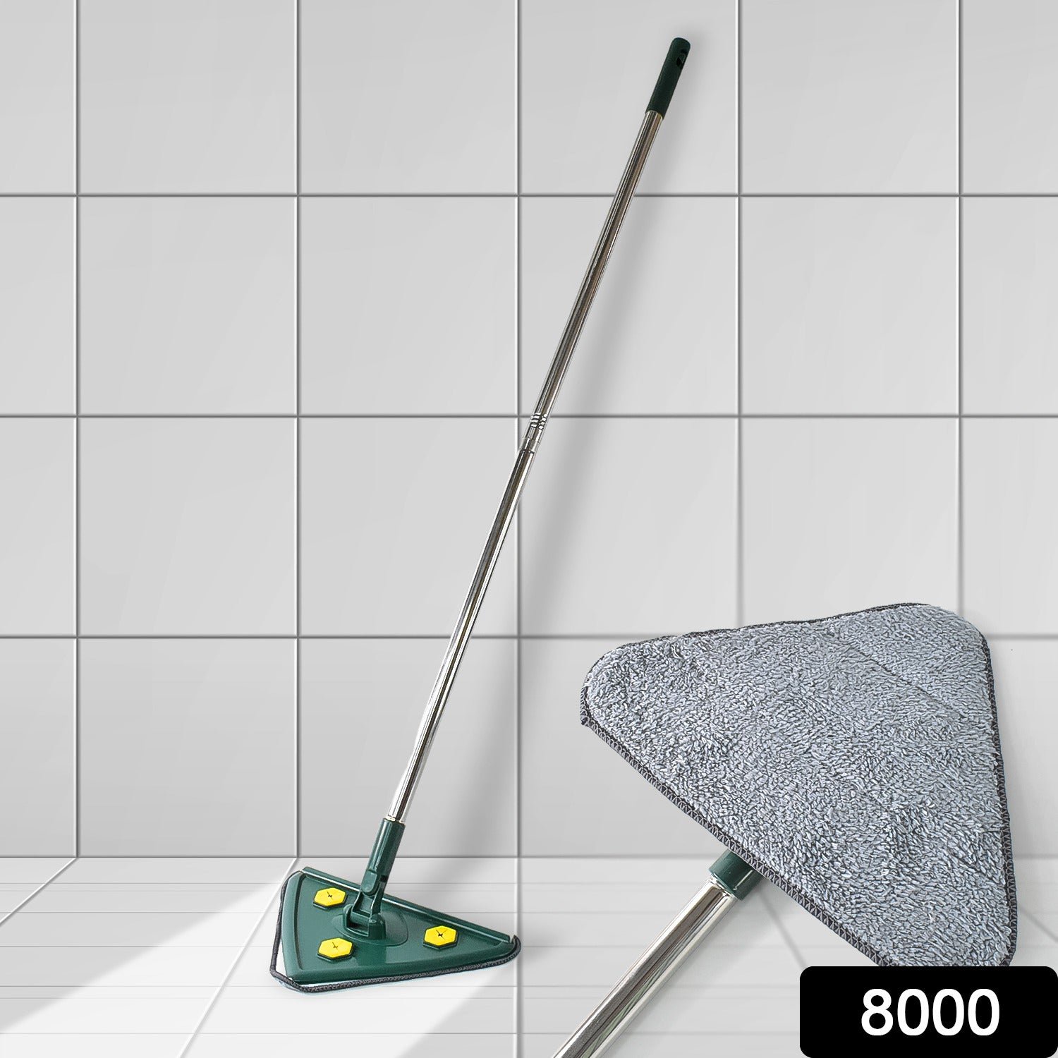 Triangle Mop – 360° Rotating Extendable Cleaner | Velvet Wipe
