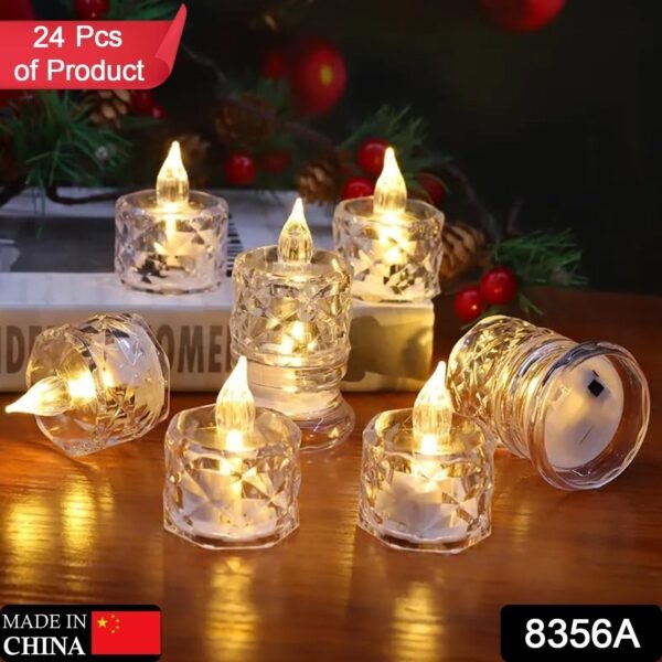Flameless LED Tealight Candles – Decorative Acrylic | Giftoiza