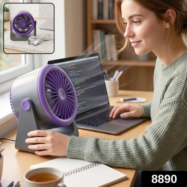 Personal Desktop Air Circulation Fan, Portable USB Desk Fan (1 Pc)