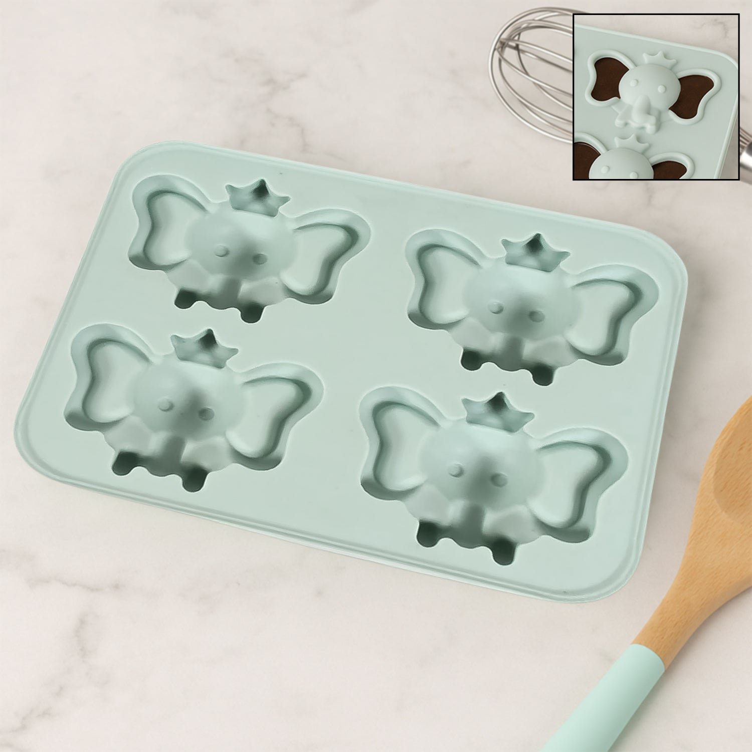 Cartoon Ice Cube Tray – 4-Grid Silicone Mould | Indo Glow