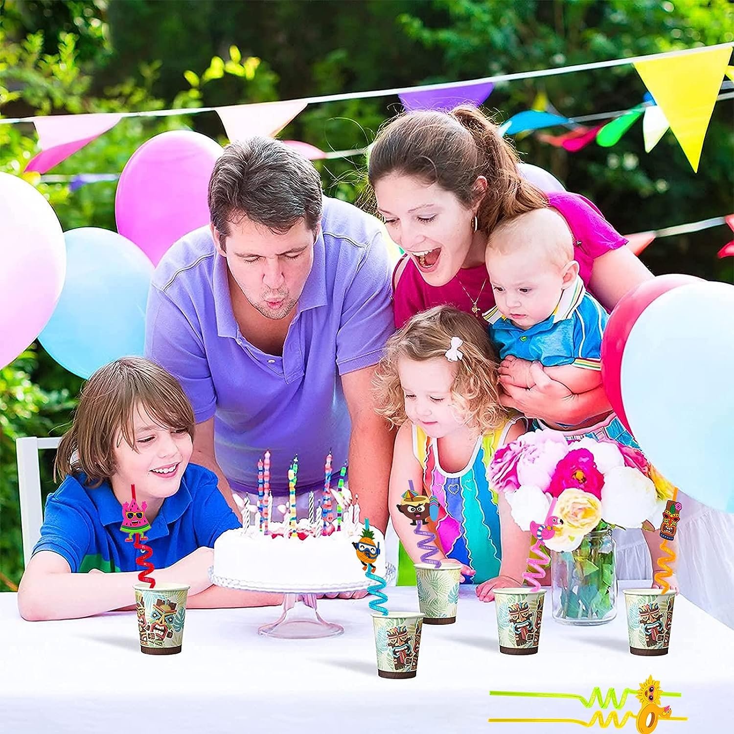 Reusable Truck Drinking Straws – Fun Kids' Party Set | ChillPour