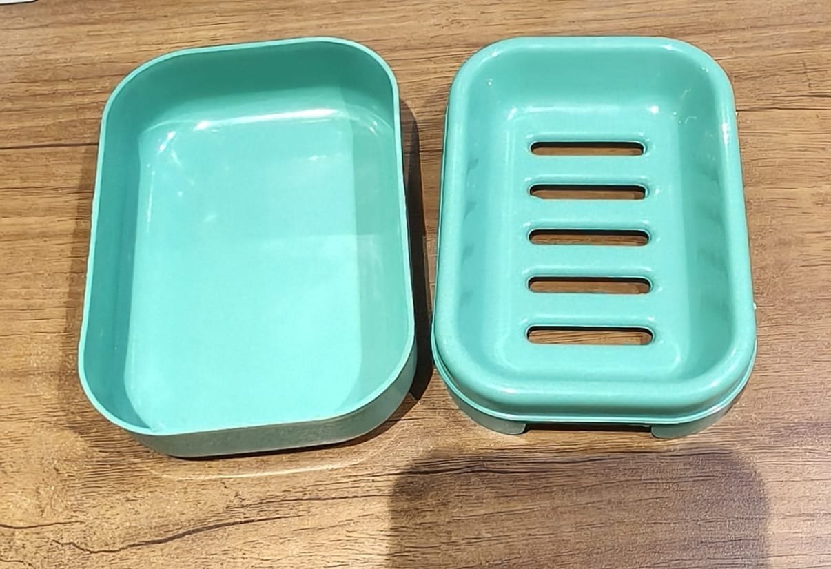 Plastic Soap Case – Leakproof Aqua Green Soap Holder with Drainage
