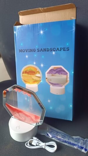 LED Moving Sand Art Table Lamp – Soothing Color-Changing Decor