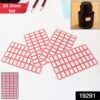 Red Border Label Stickers – Writable, Self-Adhesive 50 Sheets