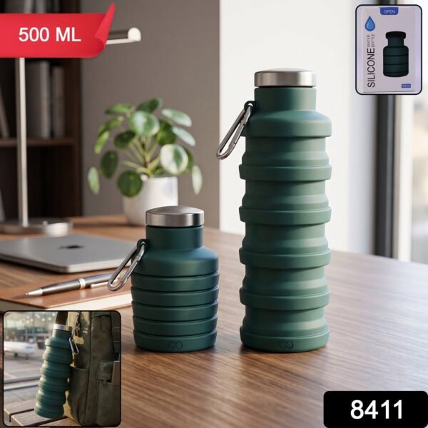 Silicone Foldable Water Bottle for Travel and Sports Hydration