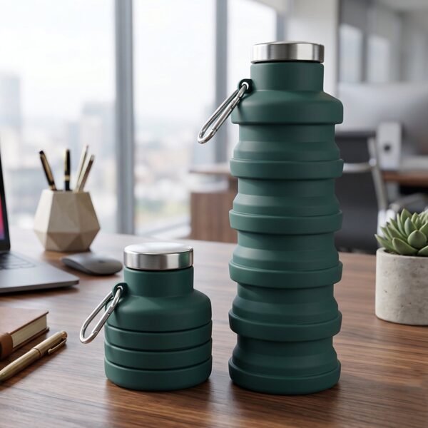 Silicone Foldable Water Bottle for Travel and Sports Hydration