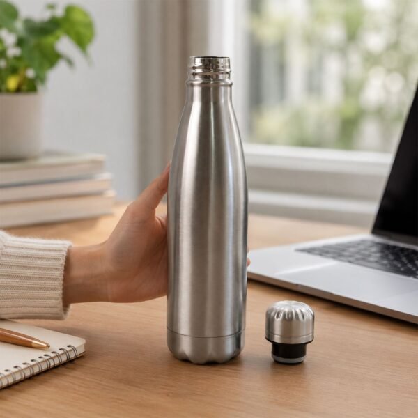Stainless Steel Water Bottle 500ml – Leakproof Hydration for Travel