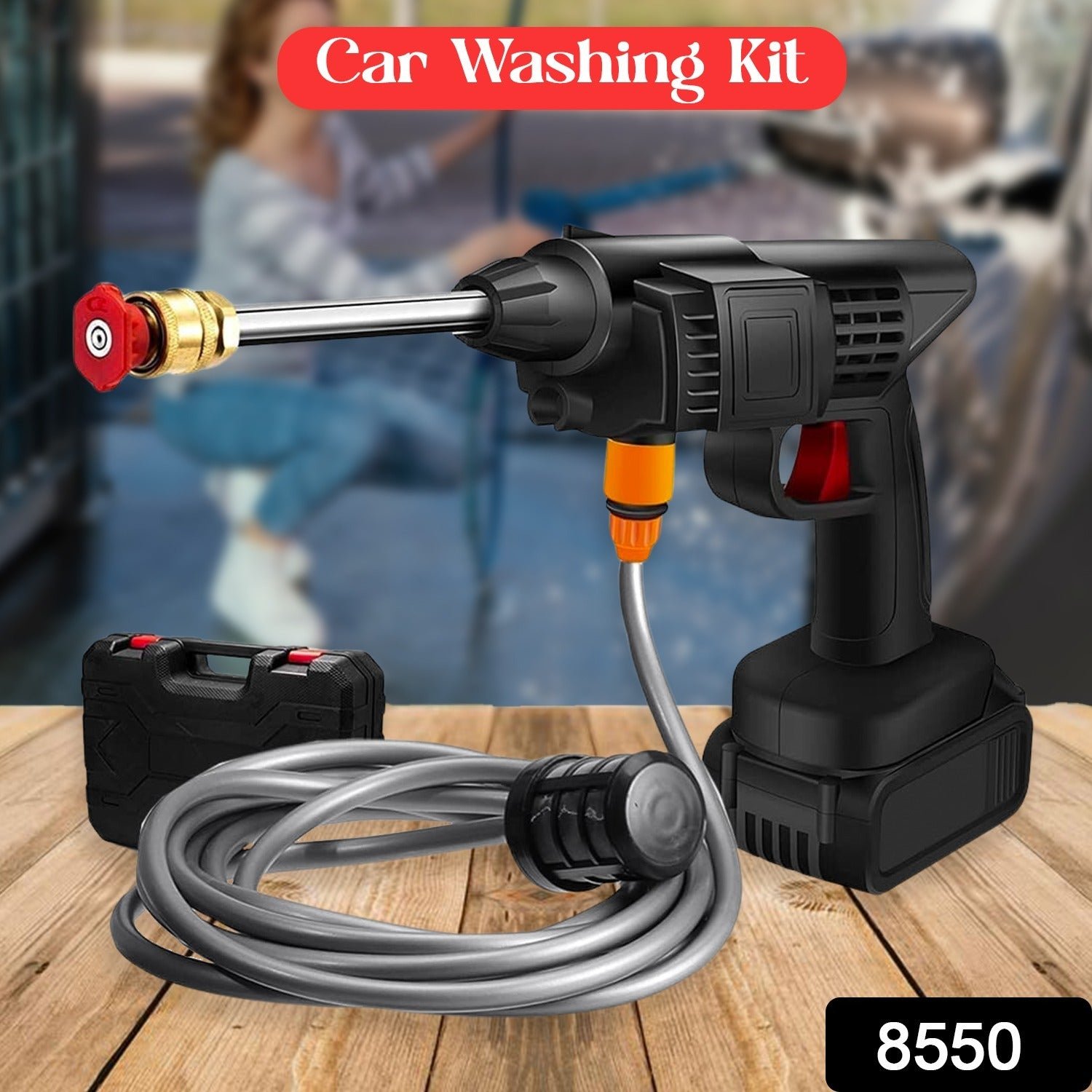 Cordless Car Pressure Washer – 48V Portable Cleaning Kit | Velvet Wheels