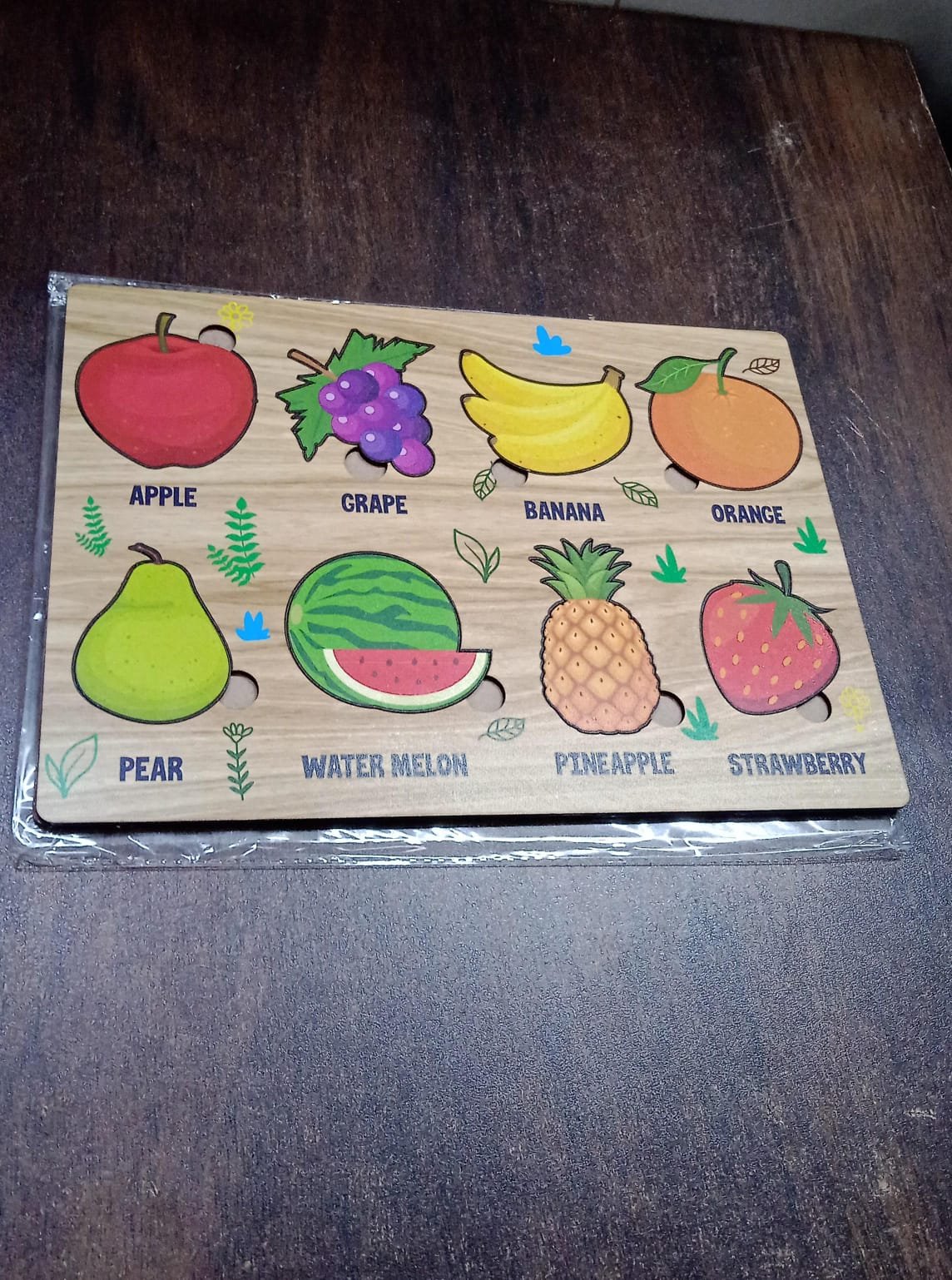 Wooden Fruit Puzzle – Toddler Learning Board | Inventive Play