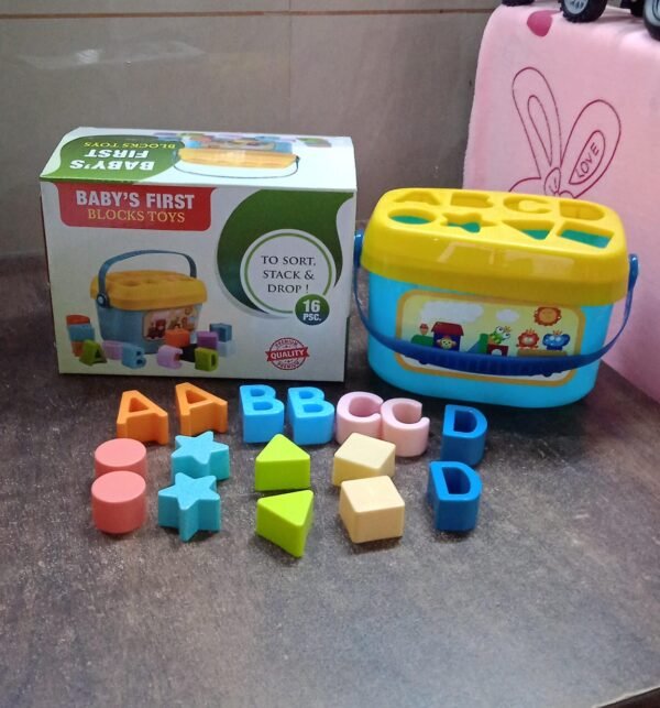 Baby Shape Sorter Toy – Geometric Stacking Blocks | Little Learners