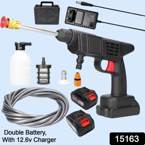 Cordless Car Washer Gun – 48V Dual Battery Power | Velvet Wheels
