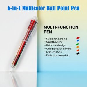 Multicolor Ball Pen – 6-in-1 Smooth & Vibrant Writing Tool