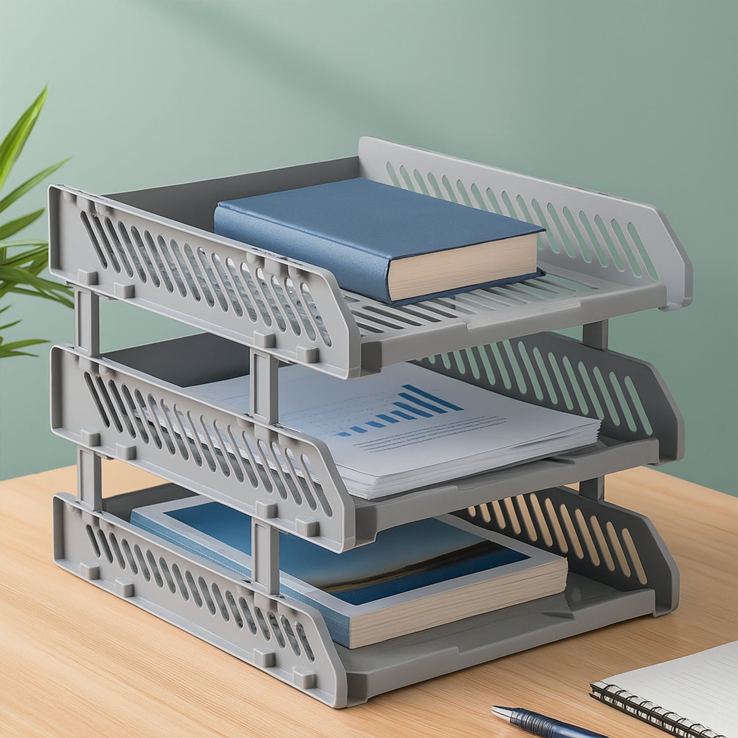 Desktop File Rack – Multi-Layer Office Storage Drawers | Storenzo