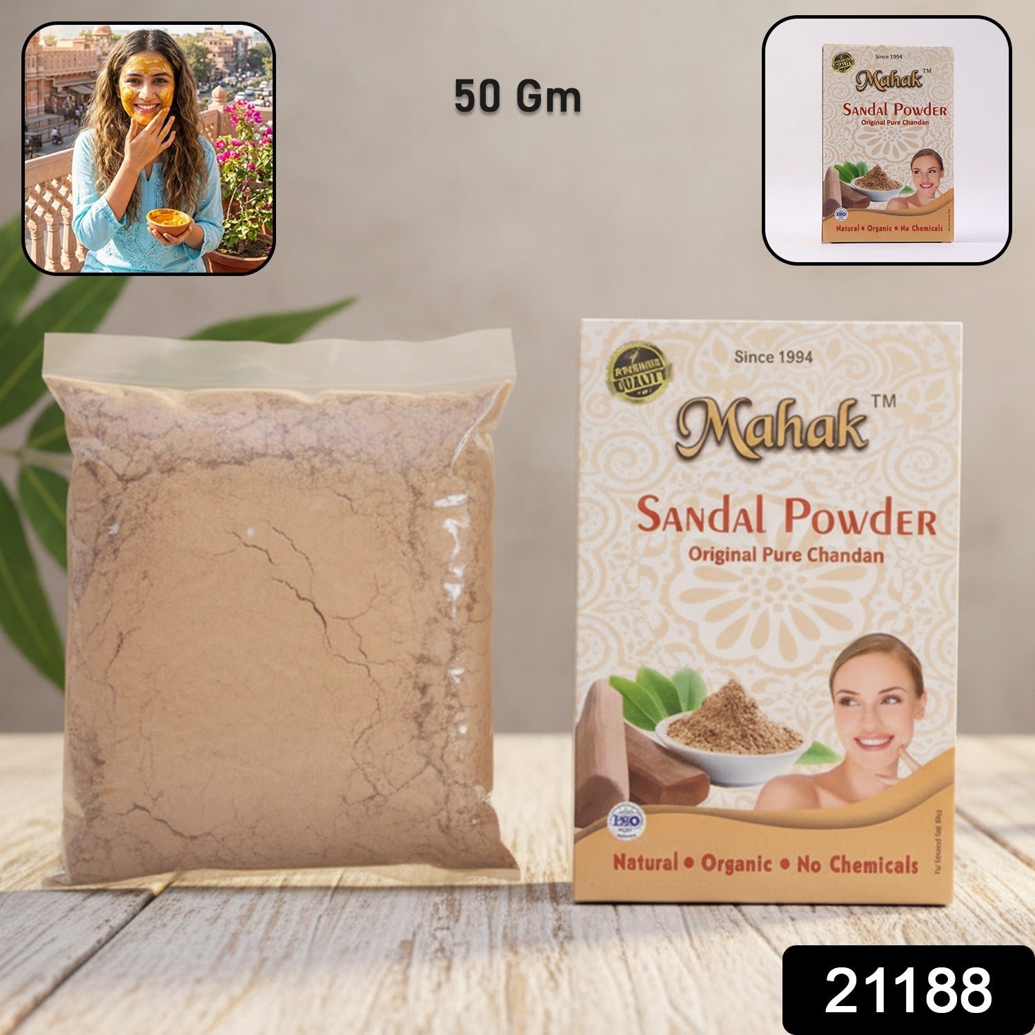 Natural Sandalwood Powder – Soothing Face Care 50gm