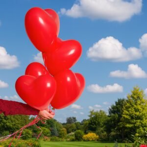 Heart Shaped Balloons – Multicolor Party Decor Set | Play & Move