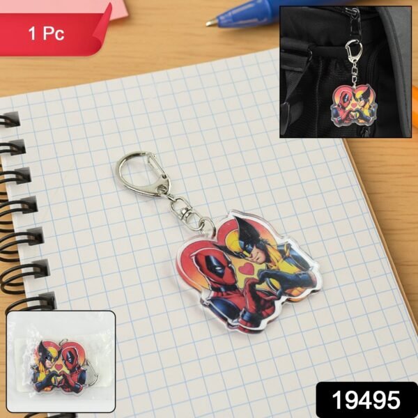 Acrylic Cartoon Character Keychain – Durable Metal Clip & Stylish Design