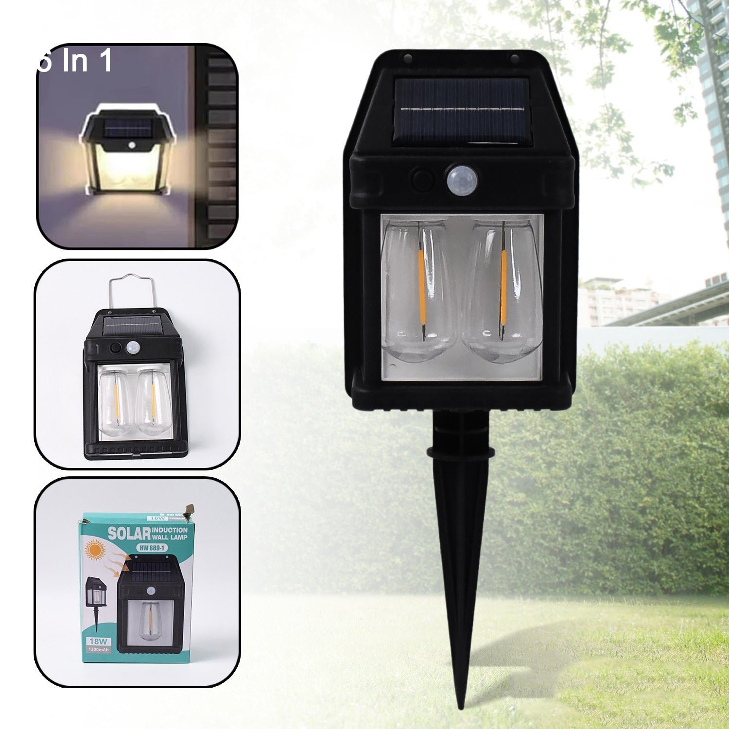 18W Solar Wall Double Light – Motion Sensor & Dual Modes