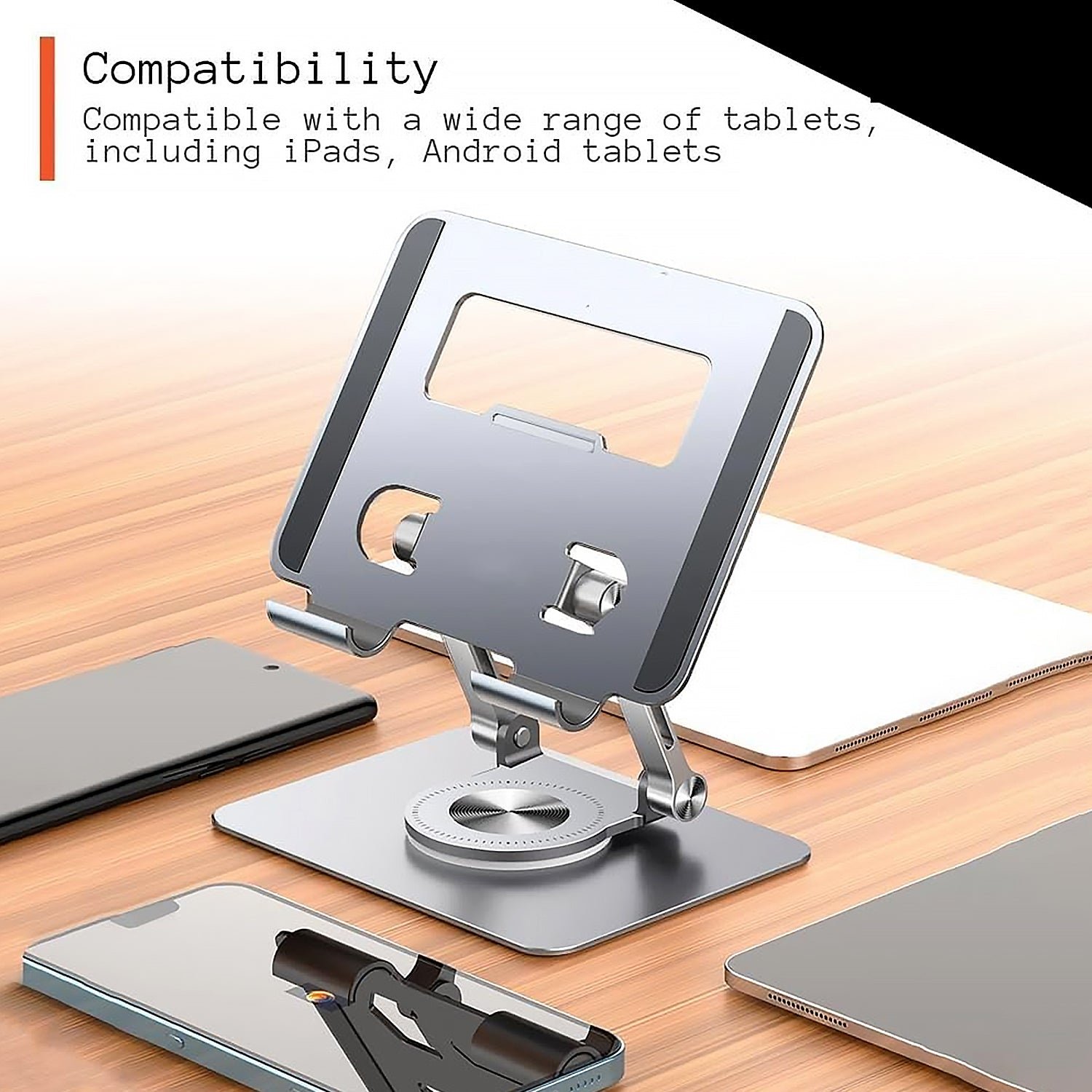 Adjustable Laptop Stand – 360° Rotating Foldable Support | Phonixio