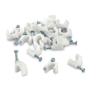 6MM Cable Clips – 100 Pc Wire Organizer for Walls | GlimmerHome