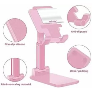 Adjustable Phone Stand – 3-Way Desk Mobile Holder with Mirror | Deskrova