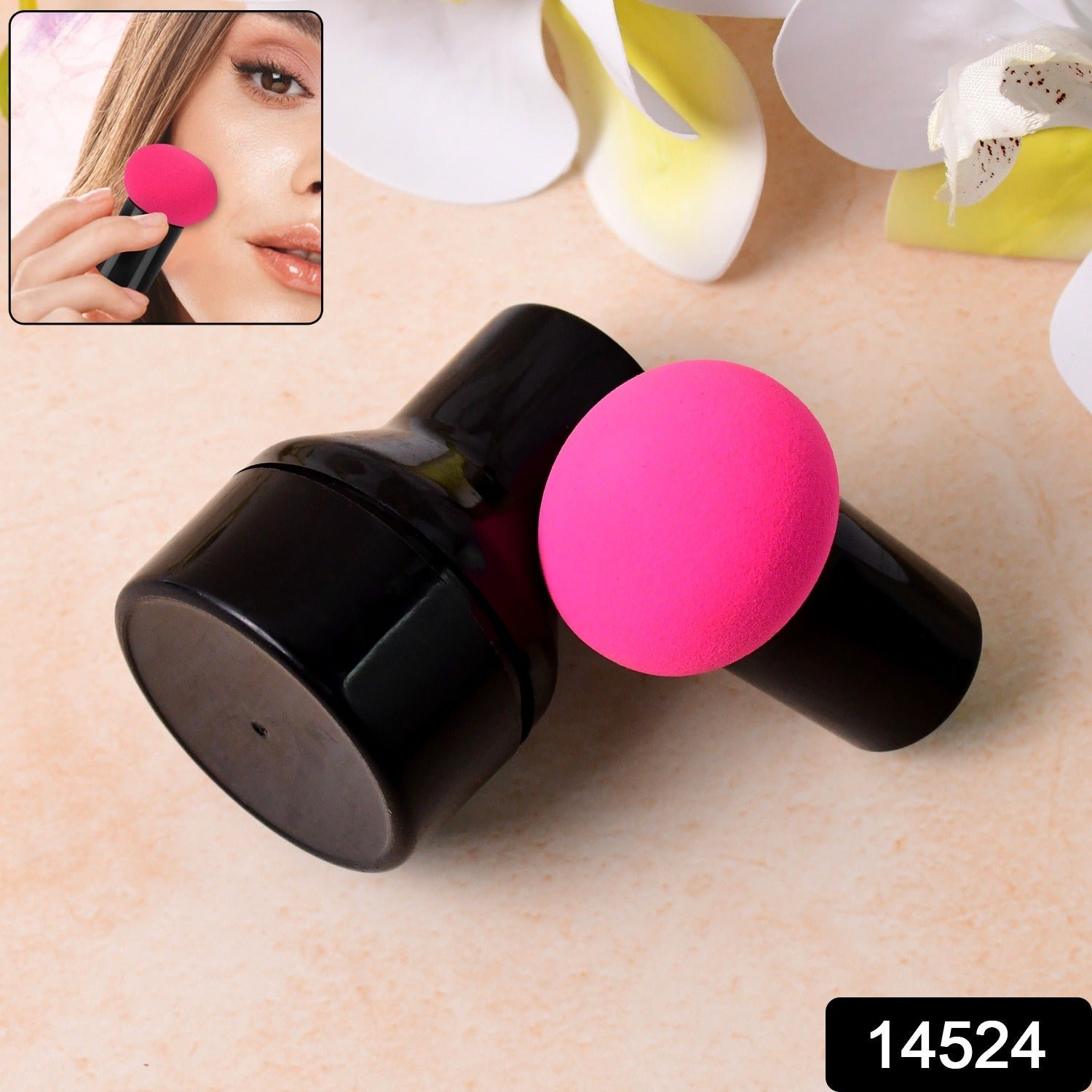 Makeup Sponge Puff with Handle – Ergonomic & Flawless Blending