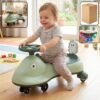 Kids Dinosaur Swing Car Ride On Toy with Music and Steering Wheel (1 Pc)