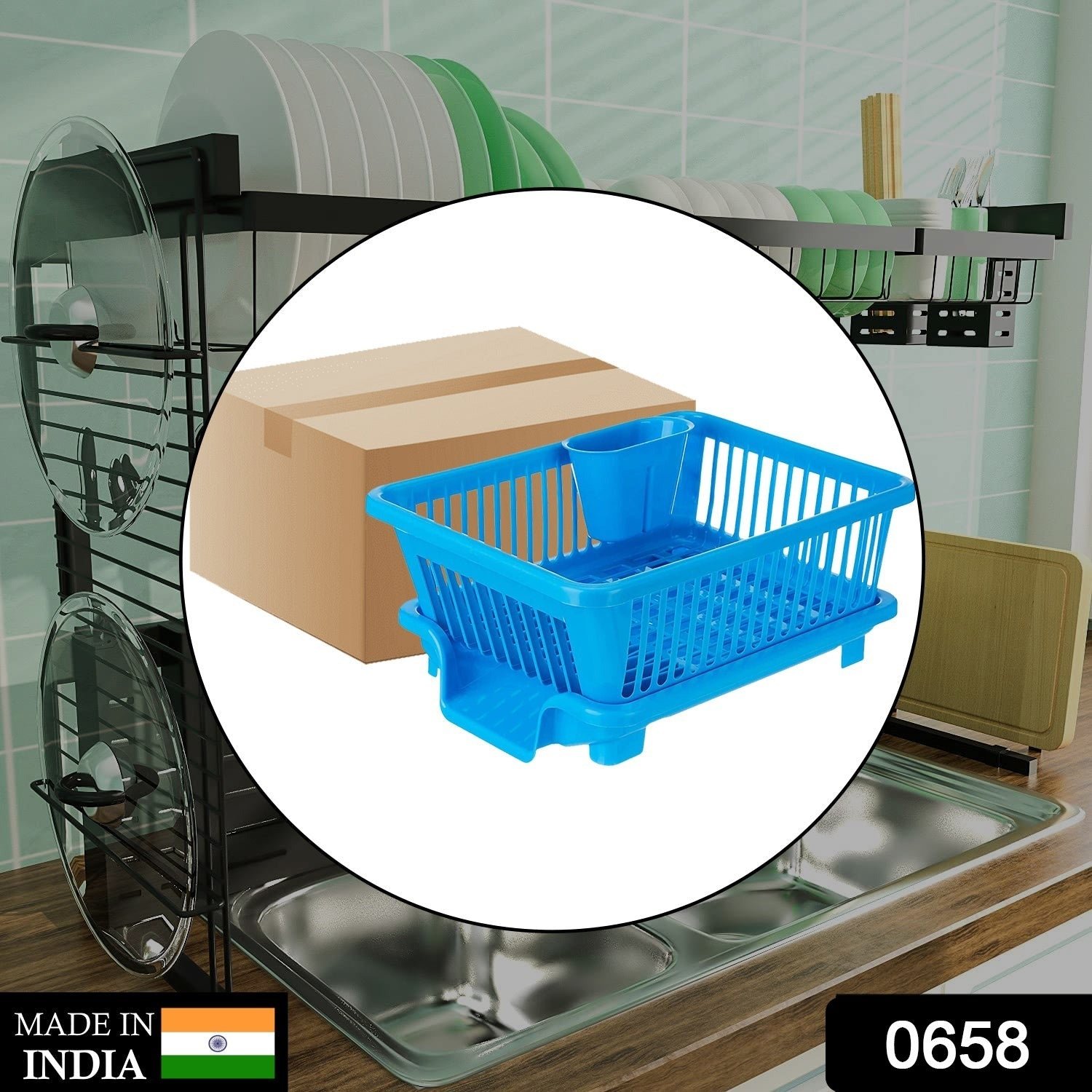 8ca6bd3e-10c6-4d8b-9df8-ff232edf4407 Dish Drainer Rack – Durable Plastic Kitchen Organizer | Lunchie Bunchie