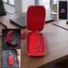 Leather Car Key Case – Smart Key Holder with Snap Hook