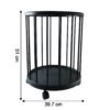 Metal Laundry Basket with Wheels, Round Standing Dirty Clothes Hamper (1 Pc)