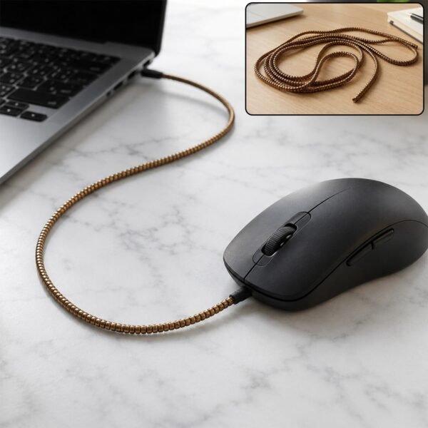 8d82d121-0210-4c54-9cbe-052bf4149063 Spiral Cable Protector Sleeve for Mouse Cable, Flexible Cord Saver Wrap (1 Pc)