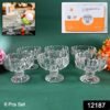 Glass Ice Cream Bowls – Set of 6 Clear Dessert Cups | Indo Glow