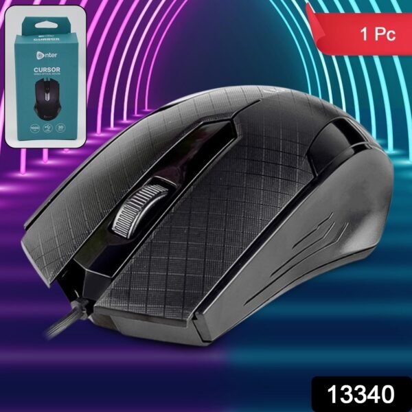 Wired Optical Mouse – Ergonomic, 1000 DPI for Laptop | Compshop