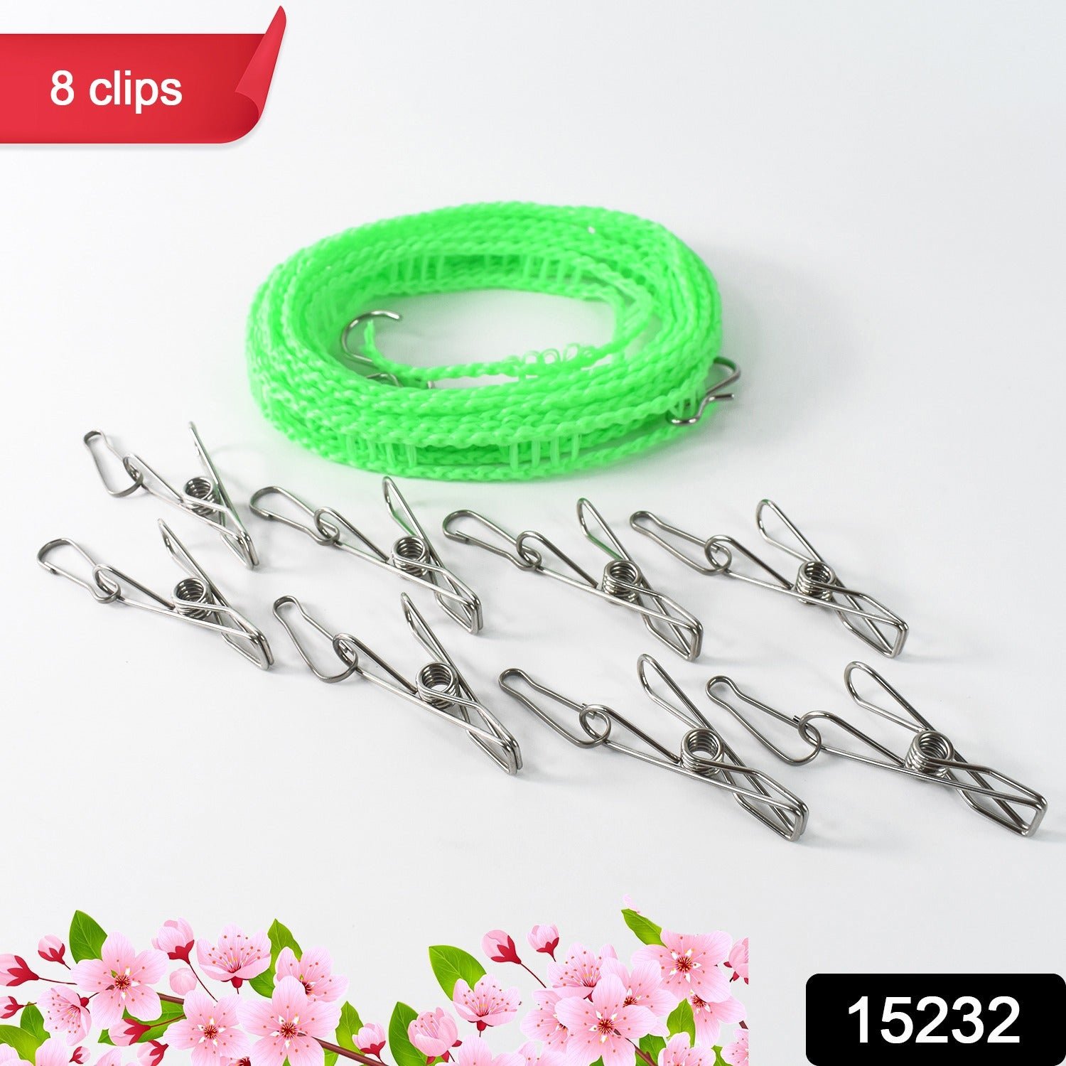Stainless Steel Clothes Pegs – Durable Laundry Clips with Rope