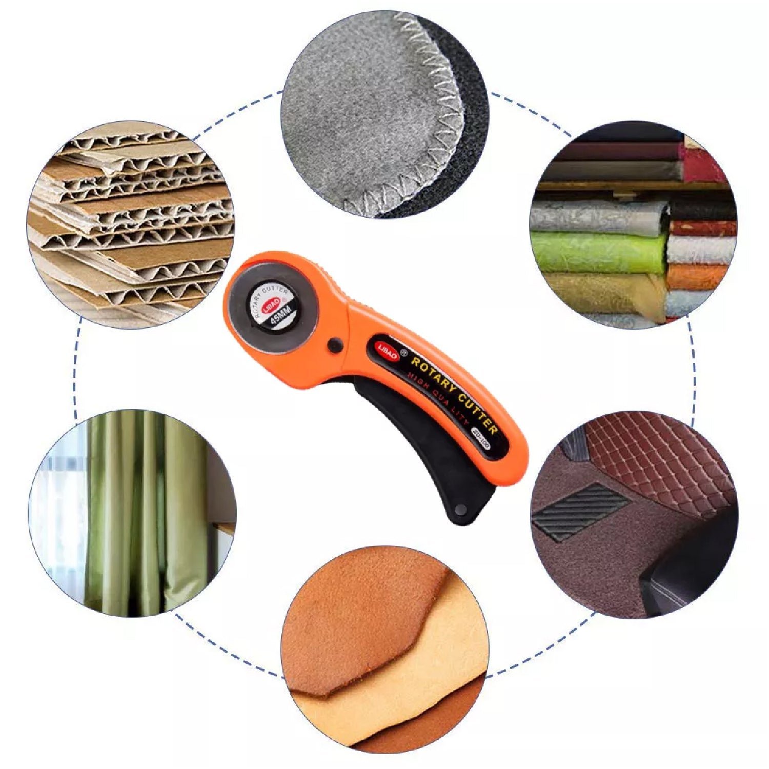 45mm Rotary Cutter – Heavy Duty Fabric & Craft Precision