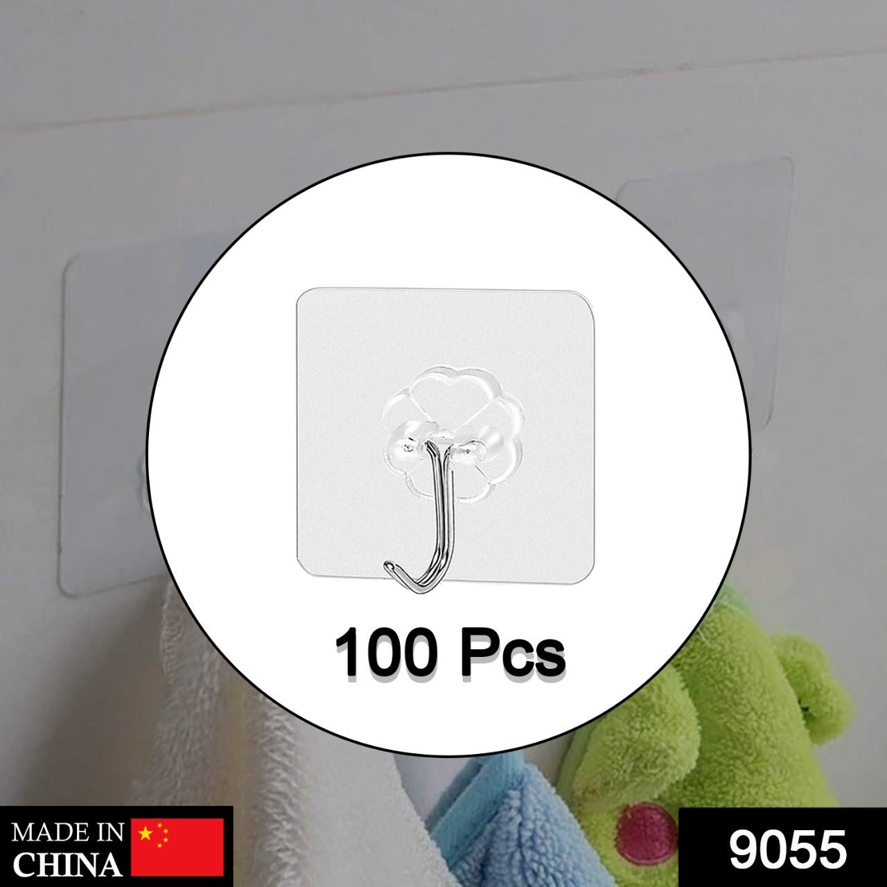 Stainless Steel Adhesive Wall Hooks 100-Pack – Strong & Waterproof | GlimmerHome