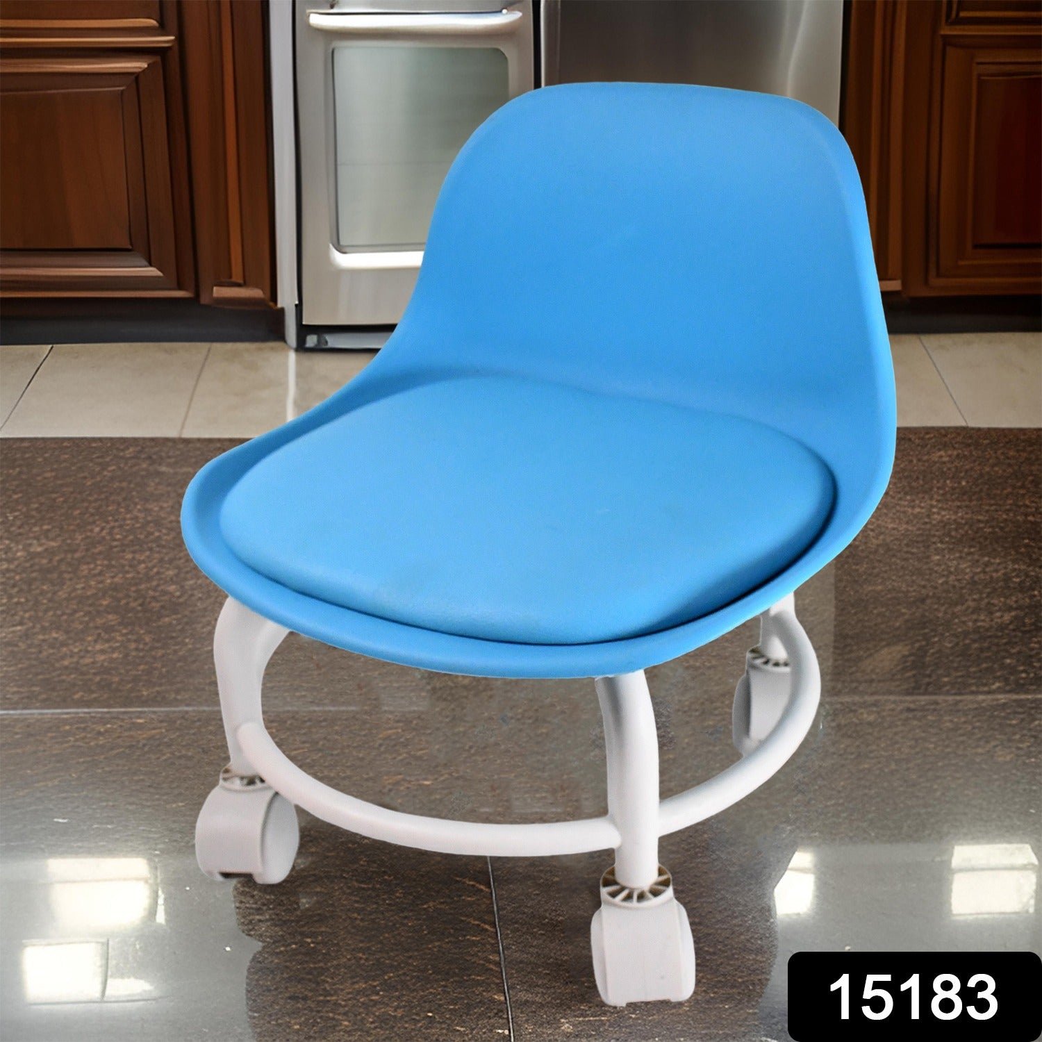 Low Rolling Stool – Cushioned Seat & 360° Wheels | Indo Glow