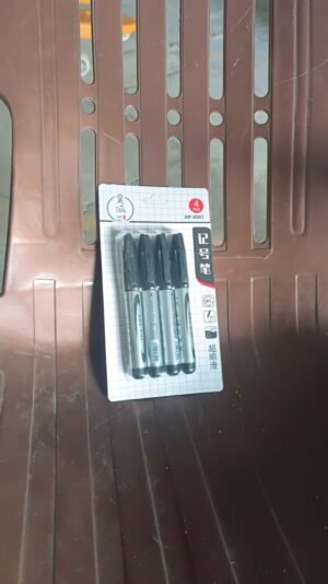 Black Marker Set – 4 Pcs for School & Office | ScribbleJoy