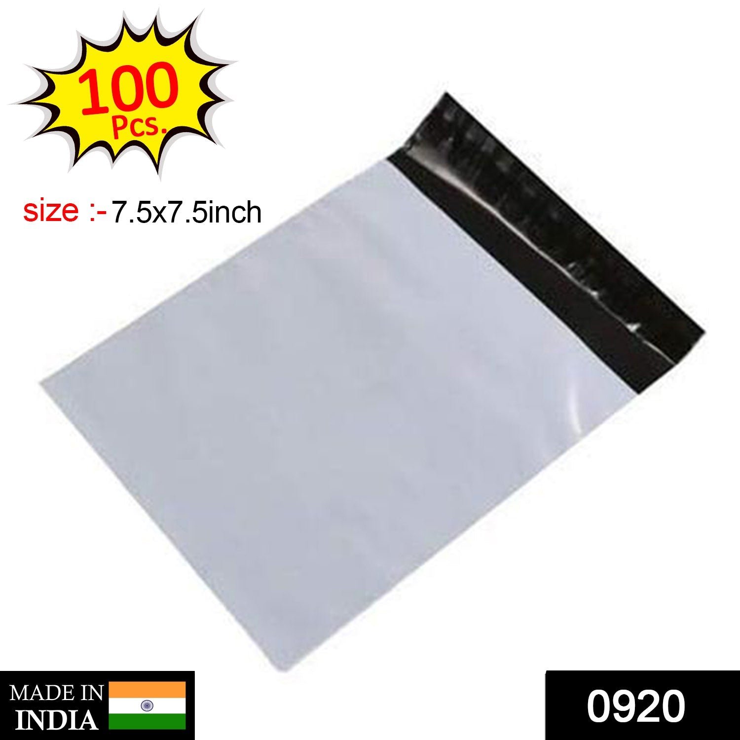 Tamper Proof Courier Bags 7.5x7.5 inch, Pack of 100 | FERVENT