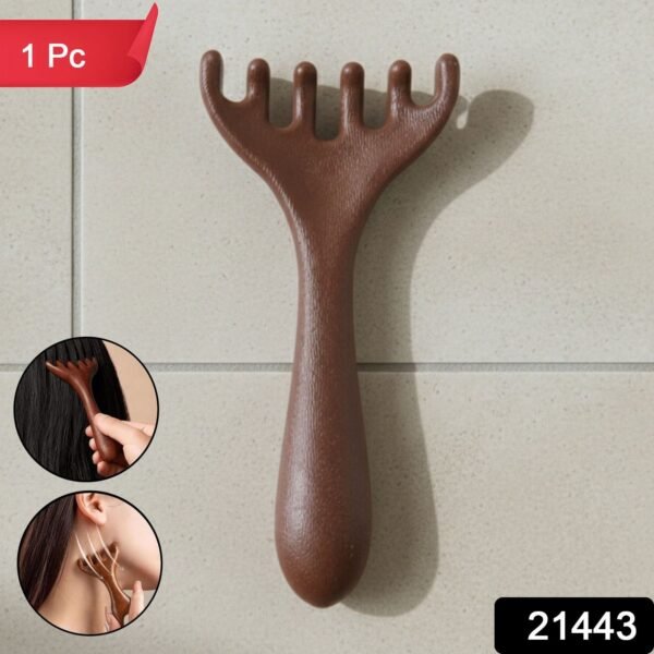 Wooden Head & Neck Scalp Massager – Handheld Stress Relief Tool