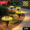 Garden Solar Light 4 Pc Sunflower Waterproof LED Pathway Stake Light (4 Pc Set)