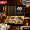 Stainless Steel Cutlery Set – 24 Pc Polished Dinnerware
