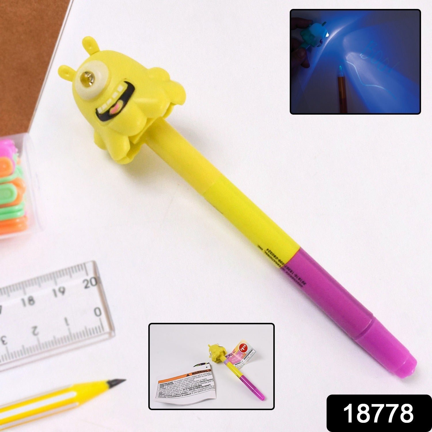 3-in-1 Ball Pen with Marker & LED Light – Multifunctional Writing Tool