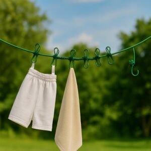 Portable Clothes Drying Rope – Elastic with 12 Clips | FERVENT