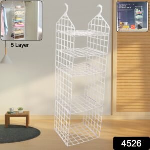 Folding Clothes Hanger – 5-Layer Space Saver Rack | Organivo