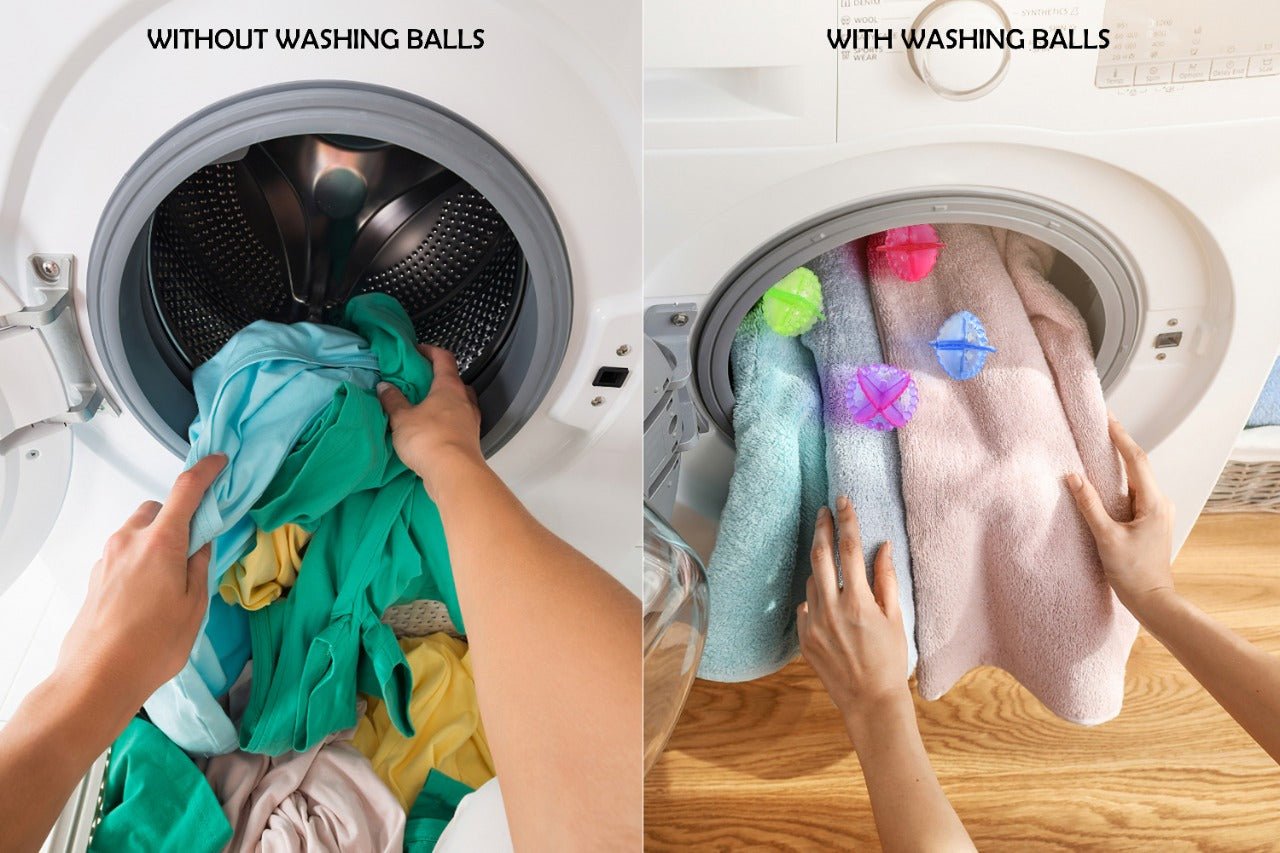 Detergent-Free Laundry Balls – 4 Pcs for Eco-Friendly Wash | Velvet Wipe