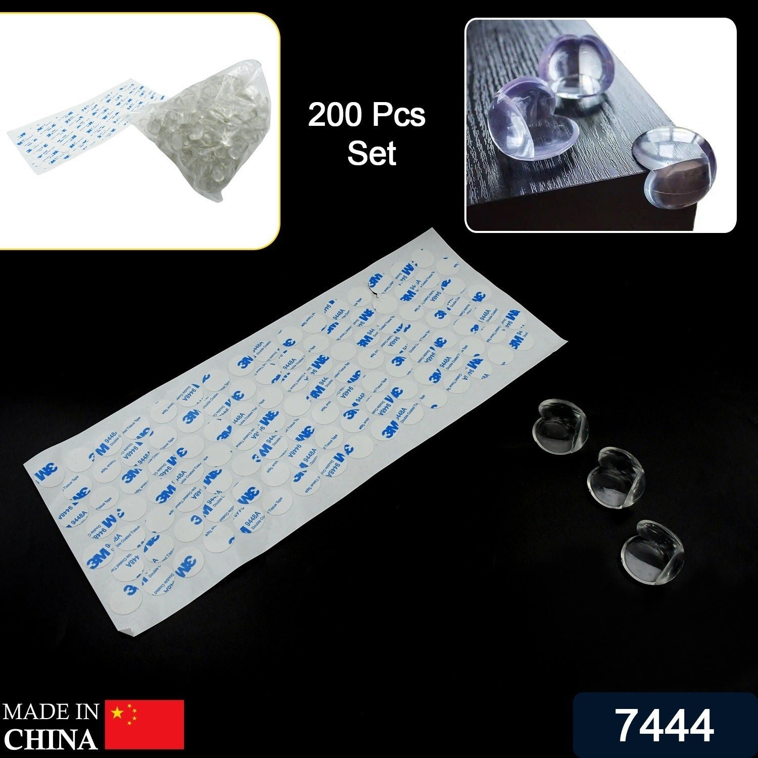 Baby Safety Corner Protectors – 200 Pc High-Adhesive | Mini Safy