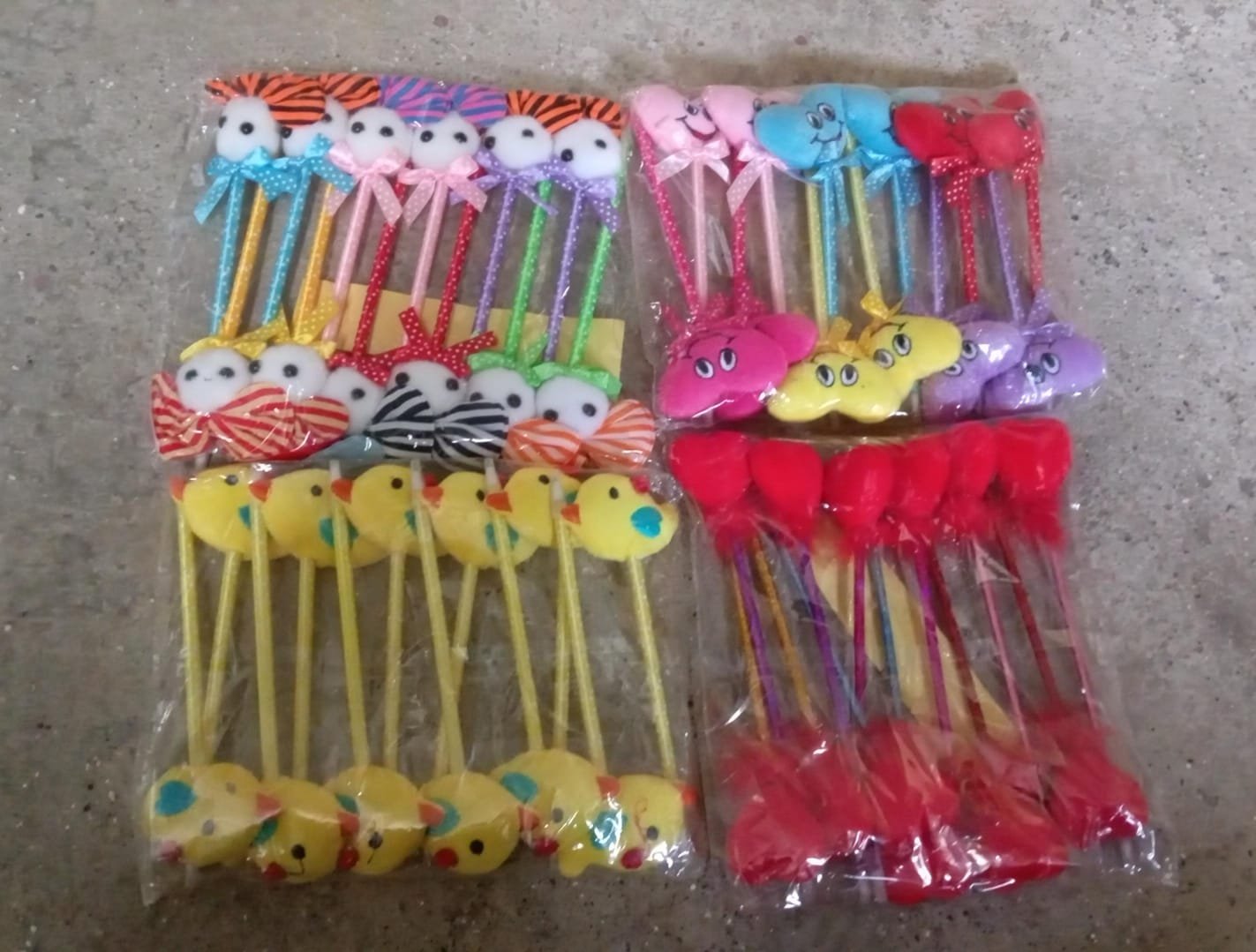 Cartoon Ballpoint Pens – 12-Pack Heart & Rattle Design | InkGlow