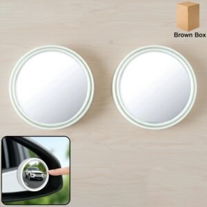 Car Blind Spot Mirror – White Round Set for Enhanced Safety