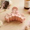 Large Plastic Hair Clip – Elegant Flower Design for Women