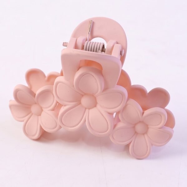Large Plastic Hair Clip – Elegant Flower Design for Women